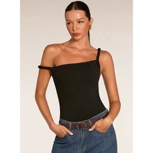 💞 2 for $15 💞 NWT SHEIN Asymmetric Twist Strap Bodysuit Top